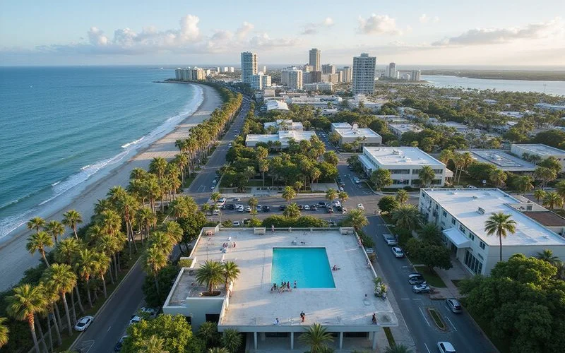 Aerial view of Naples, Florida and the Southwest Florida coast