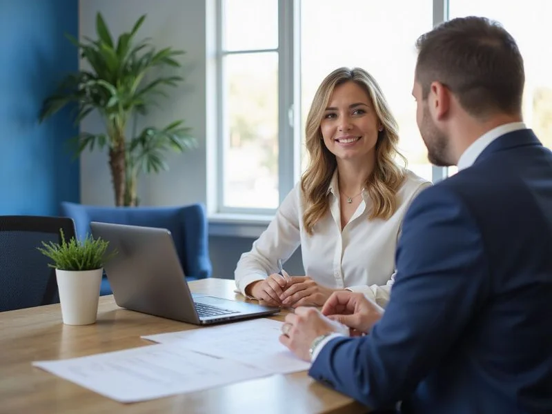 Anastasia, Naples tax expert, working with a client