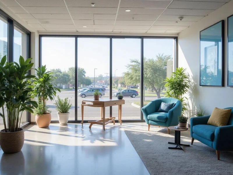Bright modern Naples tax office