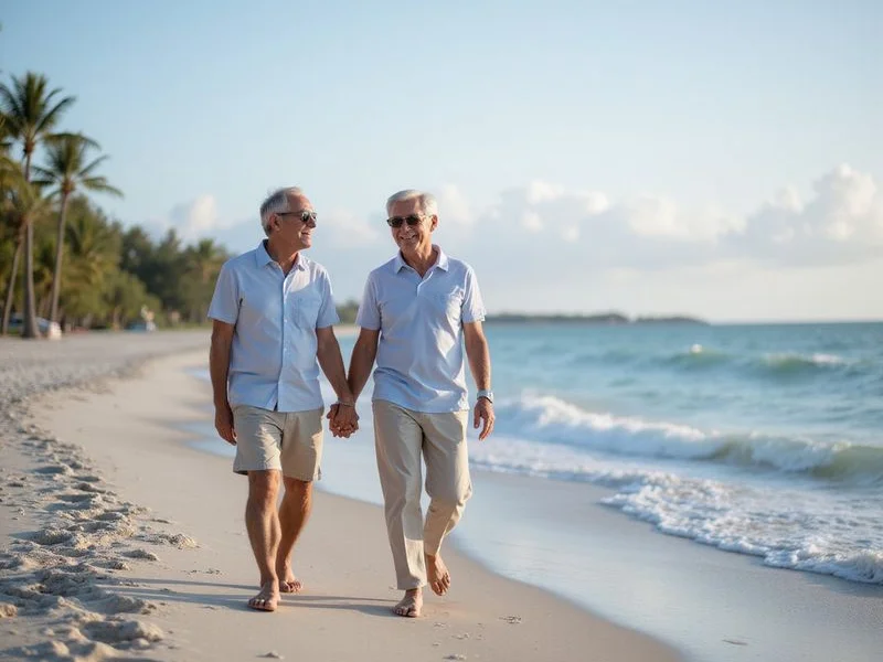 Retired Naples couple at the coast