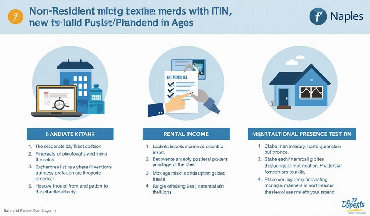 Checklist of non resident filing requirements with ITIN rental income and substantial presence test brand colors