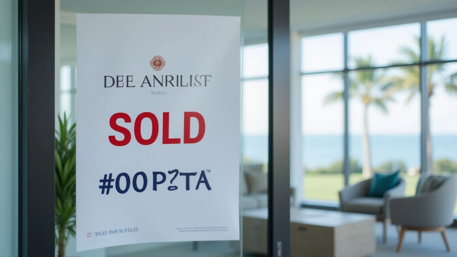 Coastal Naples waterfront property sold sign