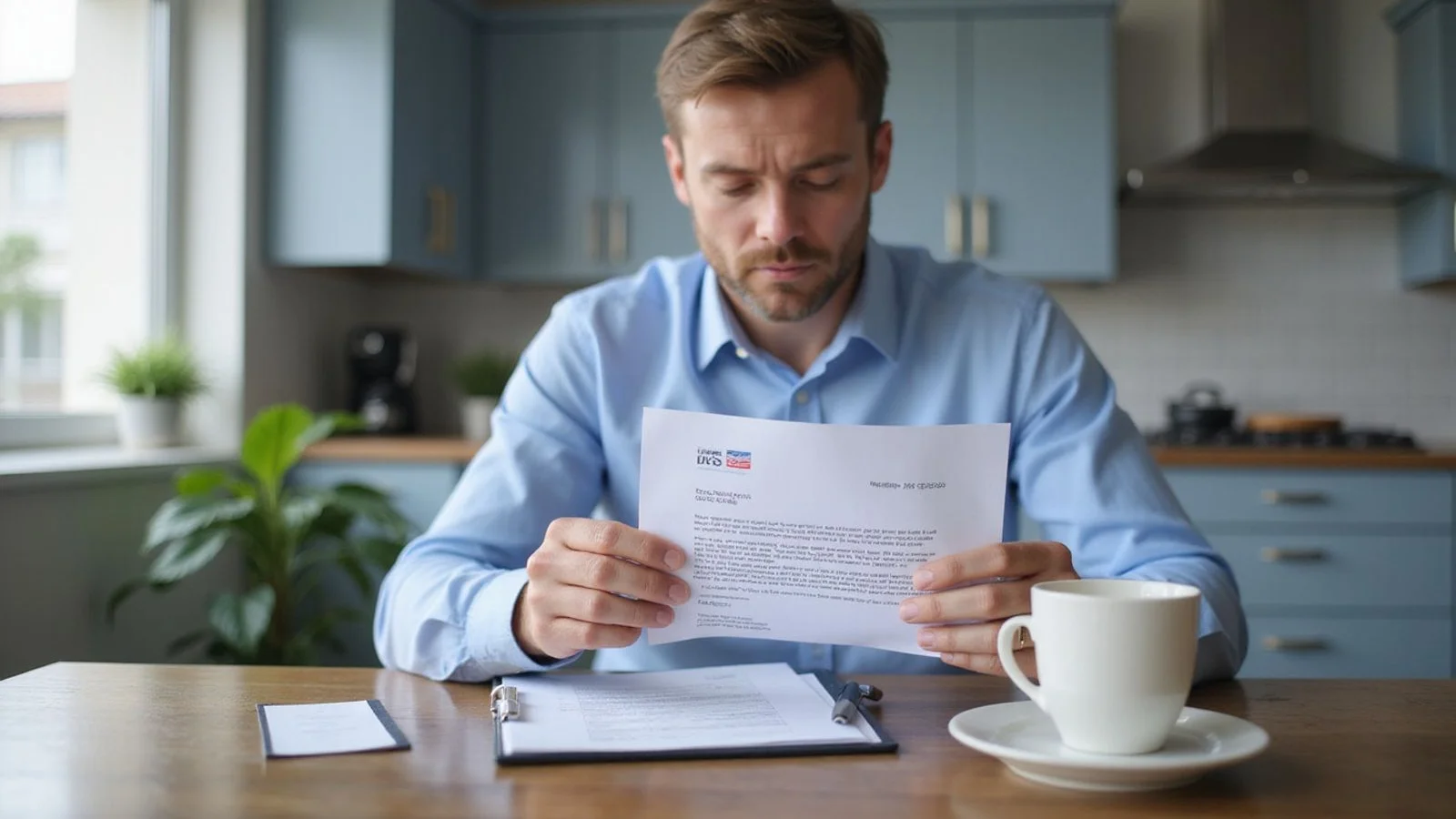 Person reading IRS CP2000 notice
