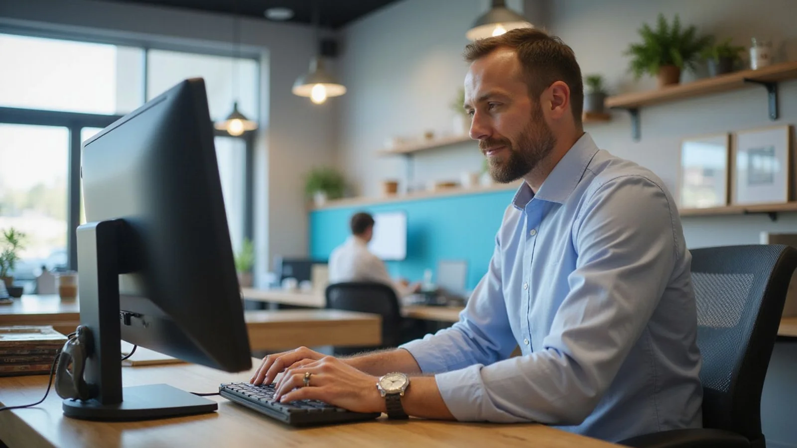 Naples business owner being trained on QuickBooks