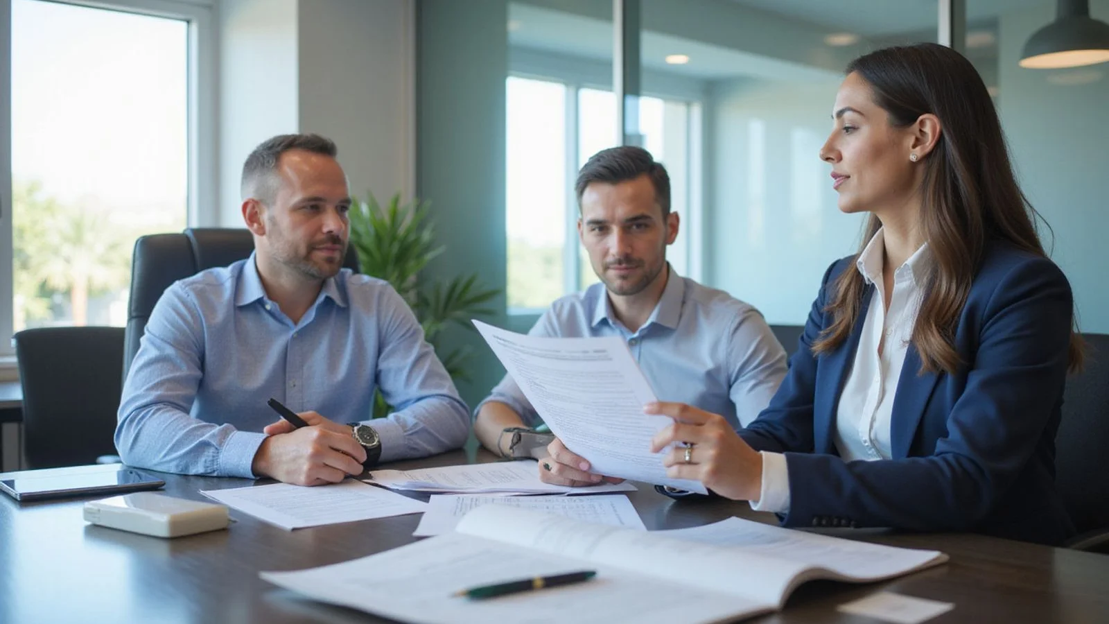 Naples small business owner reviewing entity structure with accountant